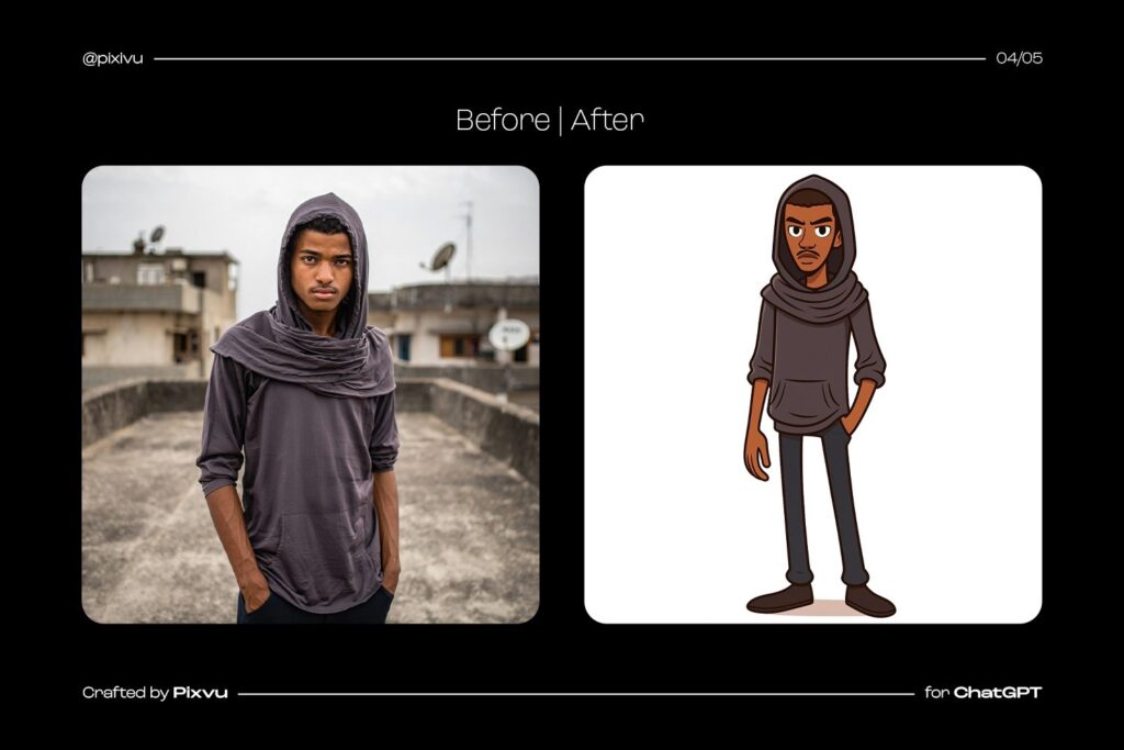Free Thin Cartoon ChatGPT AI Prompt