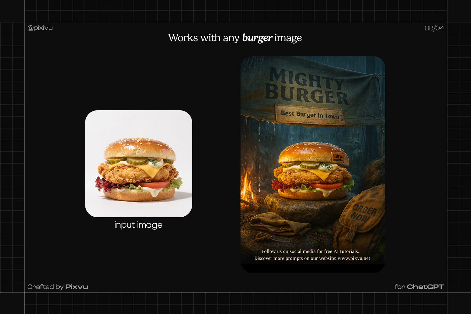 Shelter Burger Poster ChatGPT Prompt