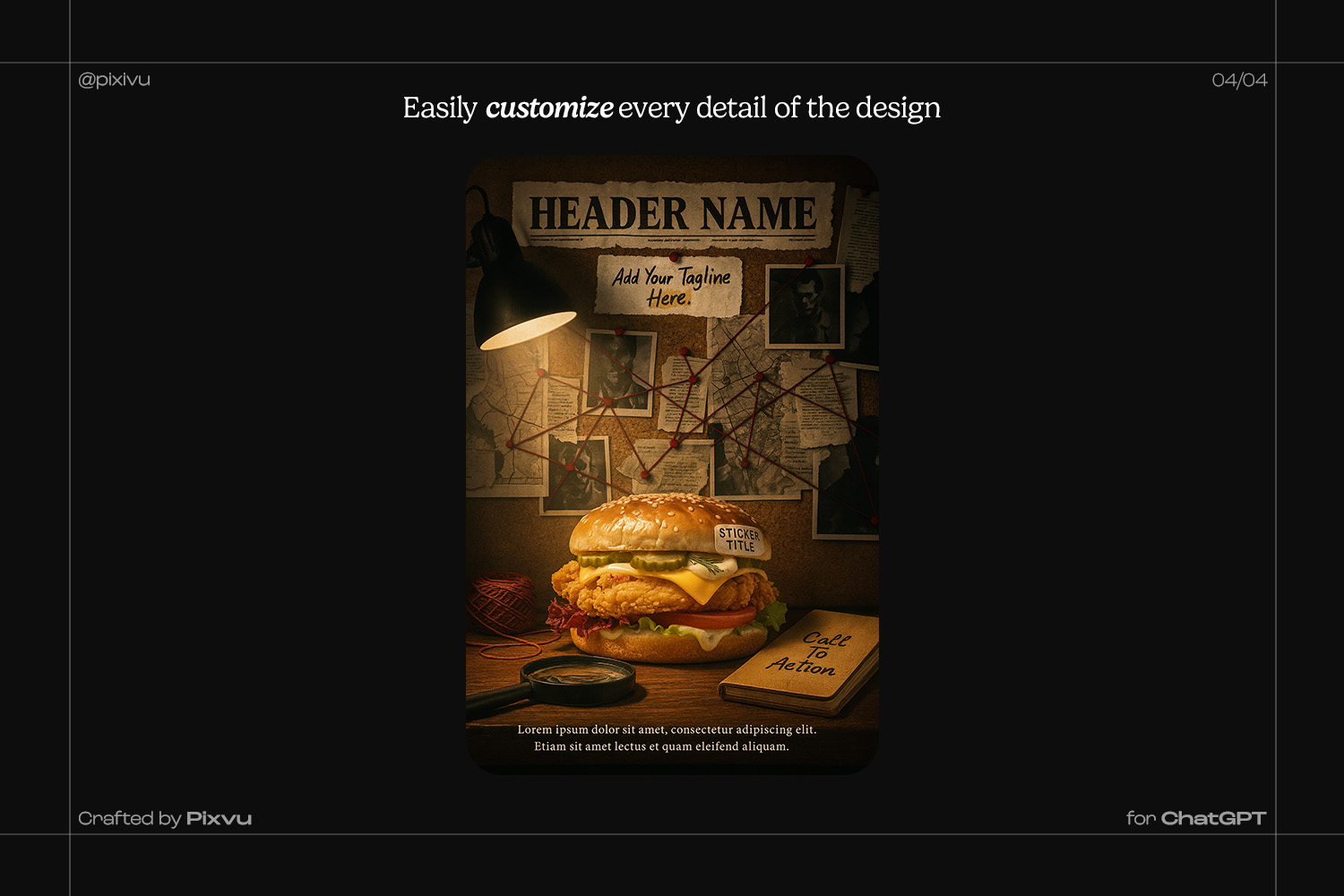 Investigation Burger Poster ChatGPT Prompt