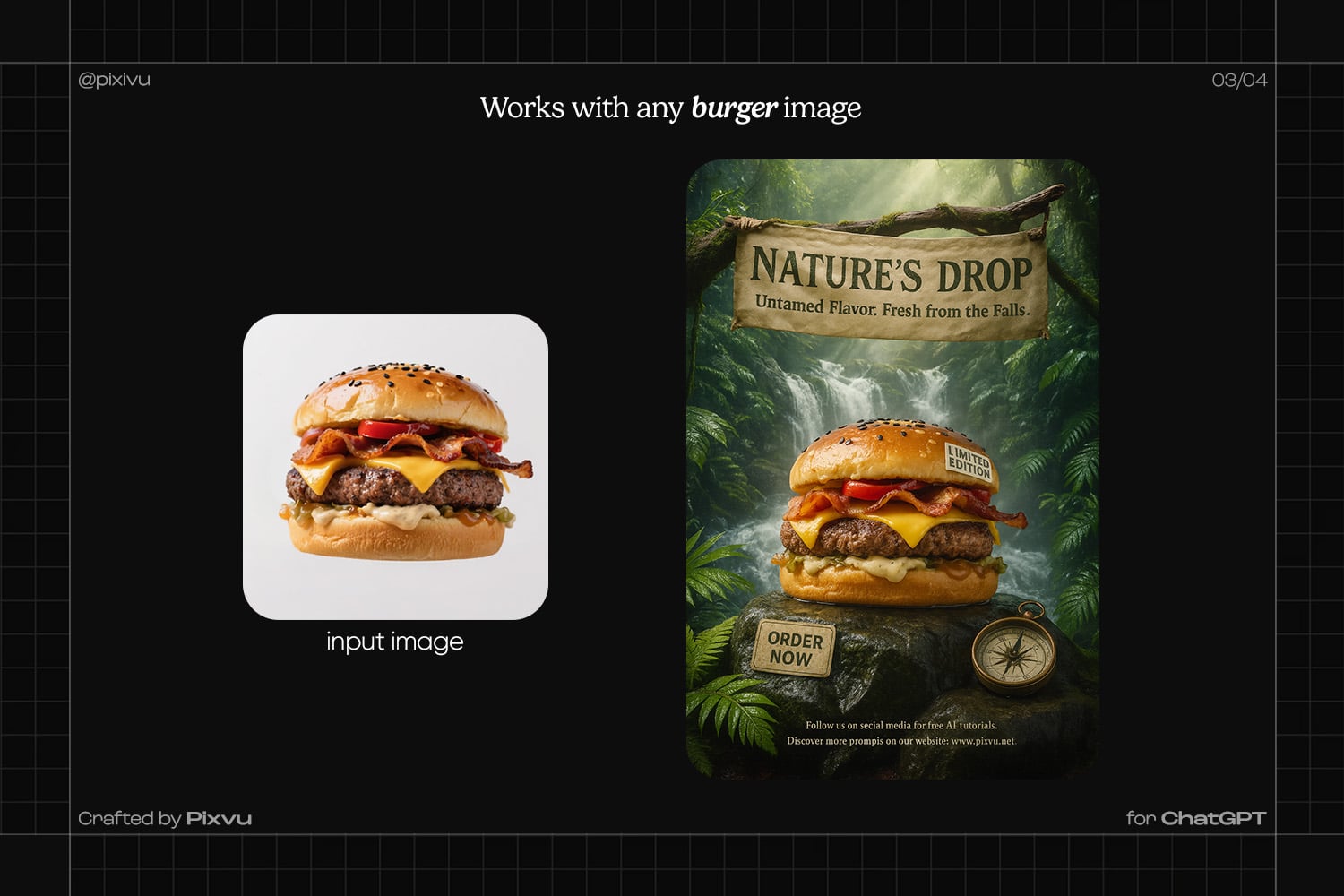 Jungle Burger Poster ChatGPT Prompt