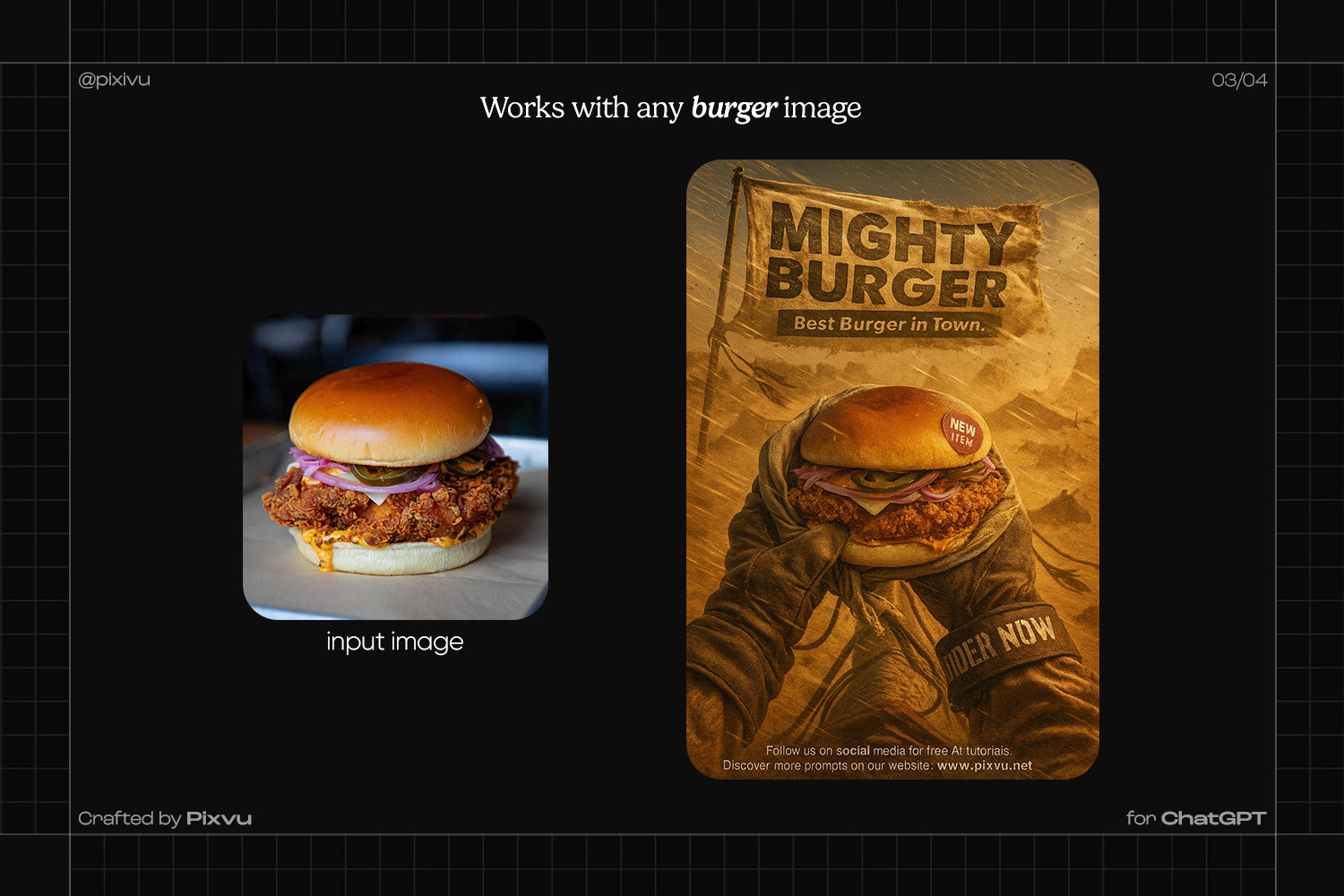 Sandstorm POV Burger Poster ChatGPT Prompt