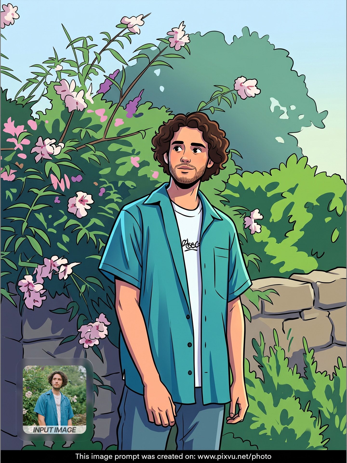 Bold Stylized Cartoon Portrait Effect AI Prompt
