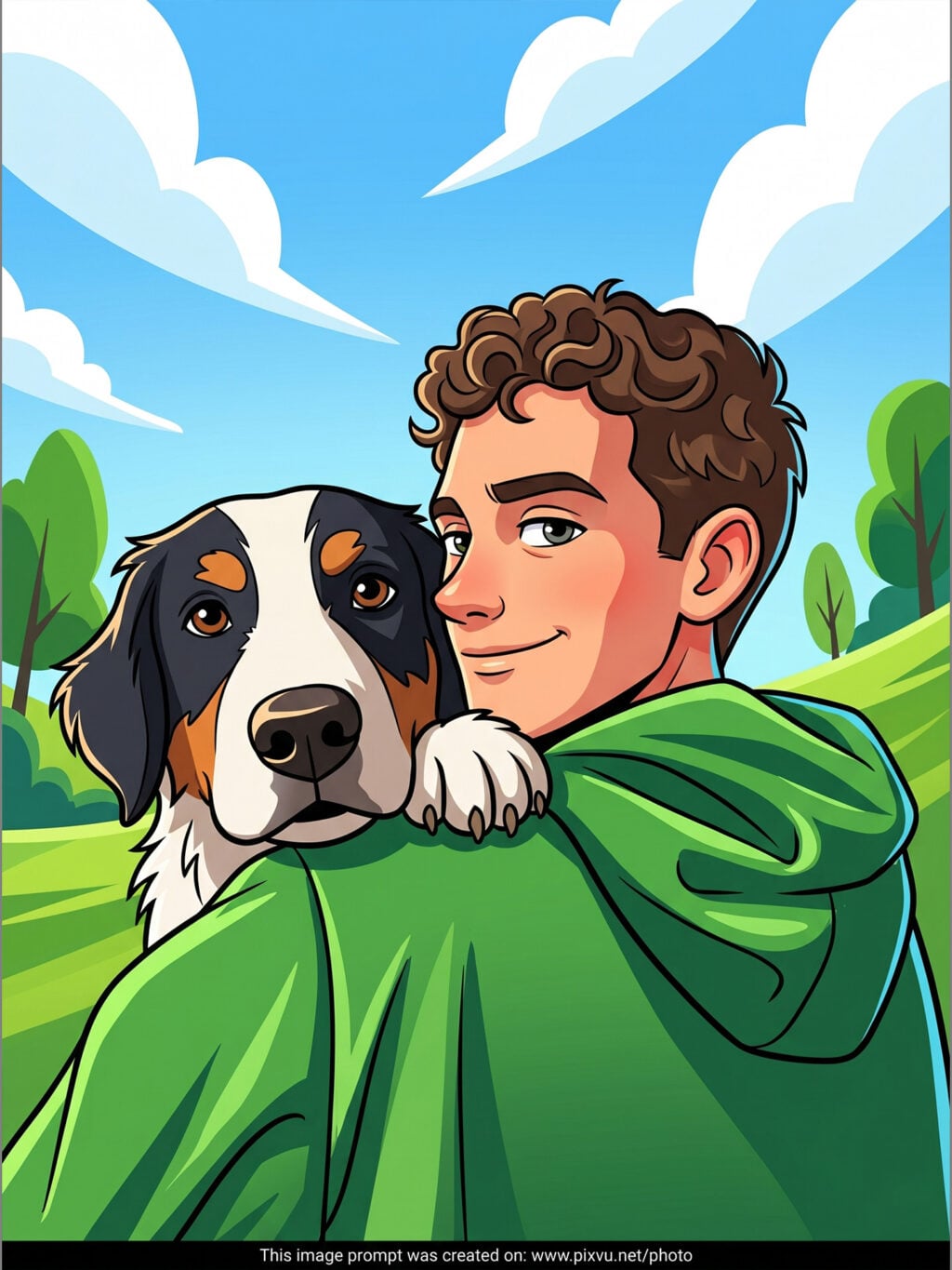 Bold Stylized Cartoon Portrait Effect AI Prompt