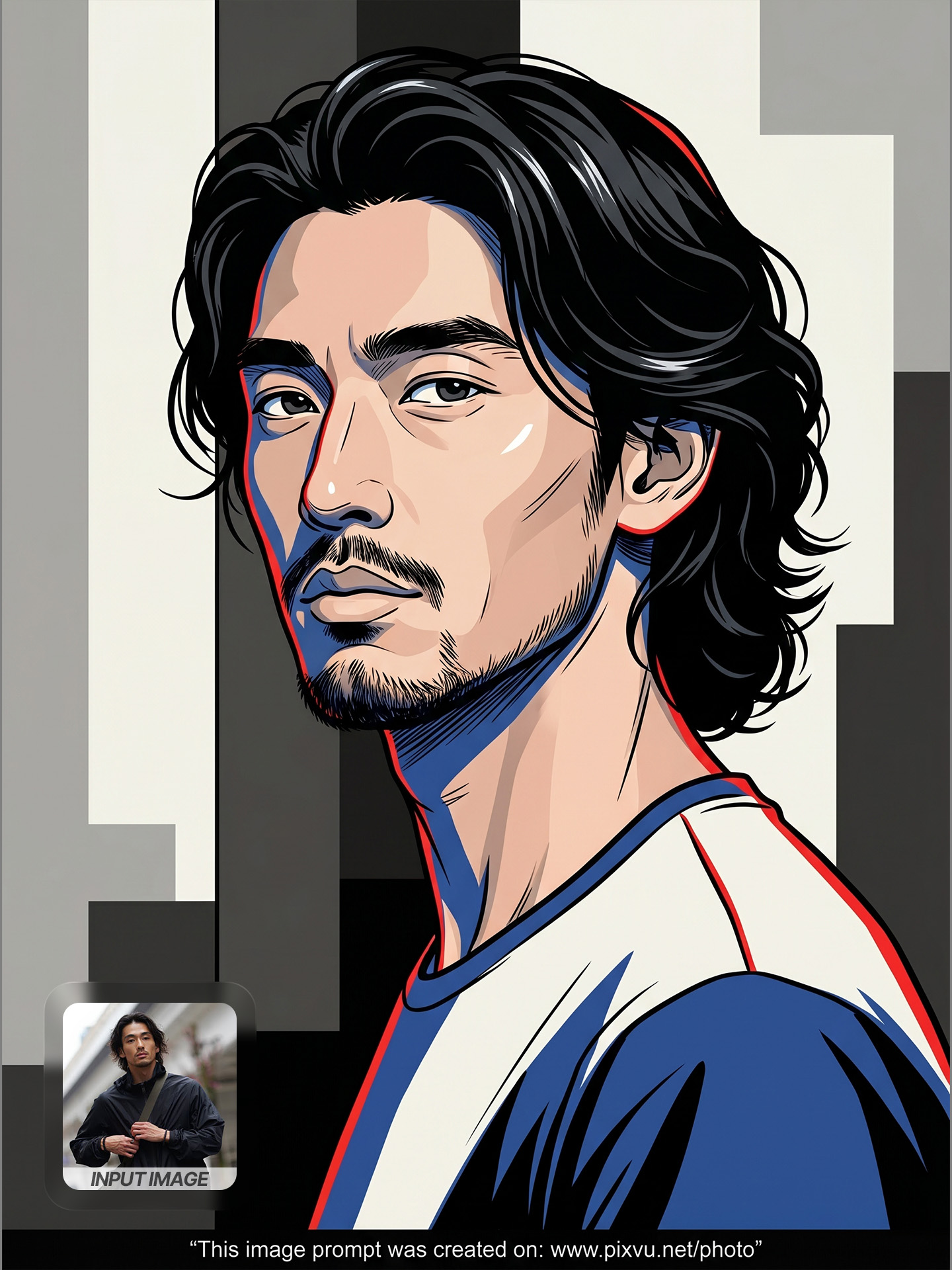Editorial Inked Comic Cartoon Portrait AI Prompt