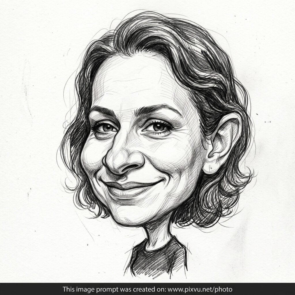 Extreme Pencil Sketch Caricature Cartoon Effect AI Prompt
