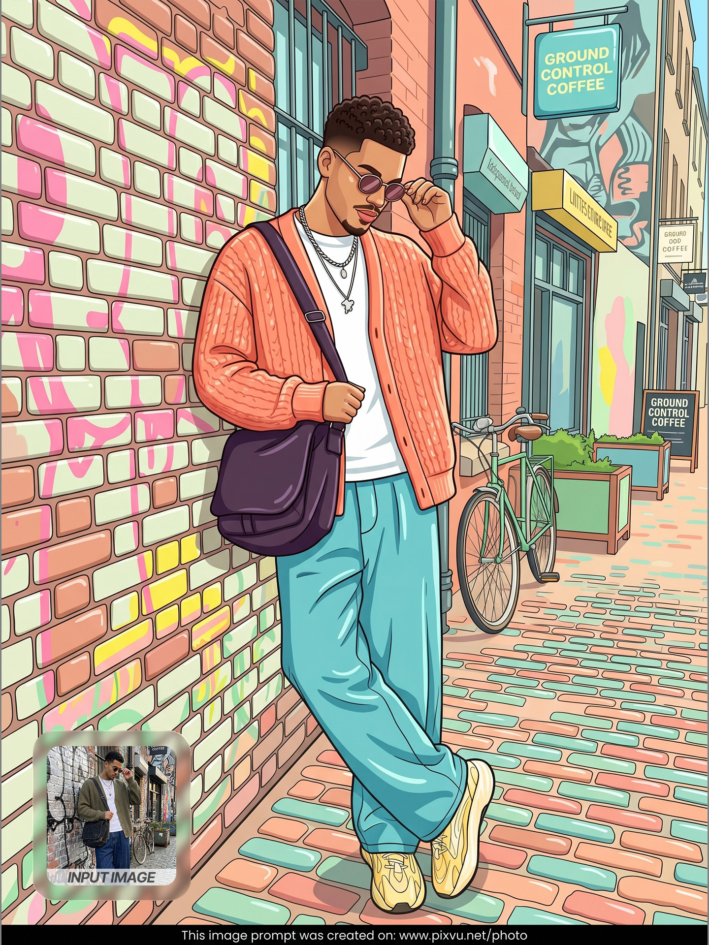 Lacquer Pop Cartoon Portrait AI Prompt For Gemini