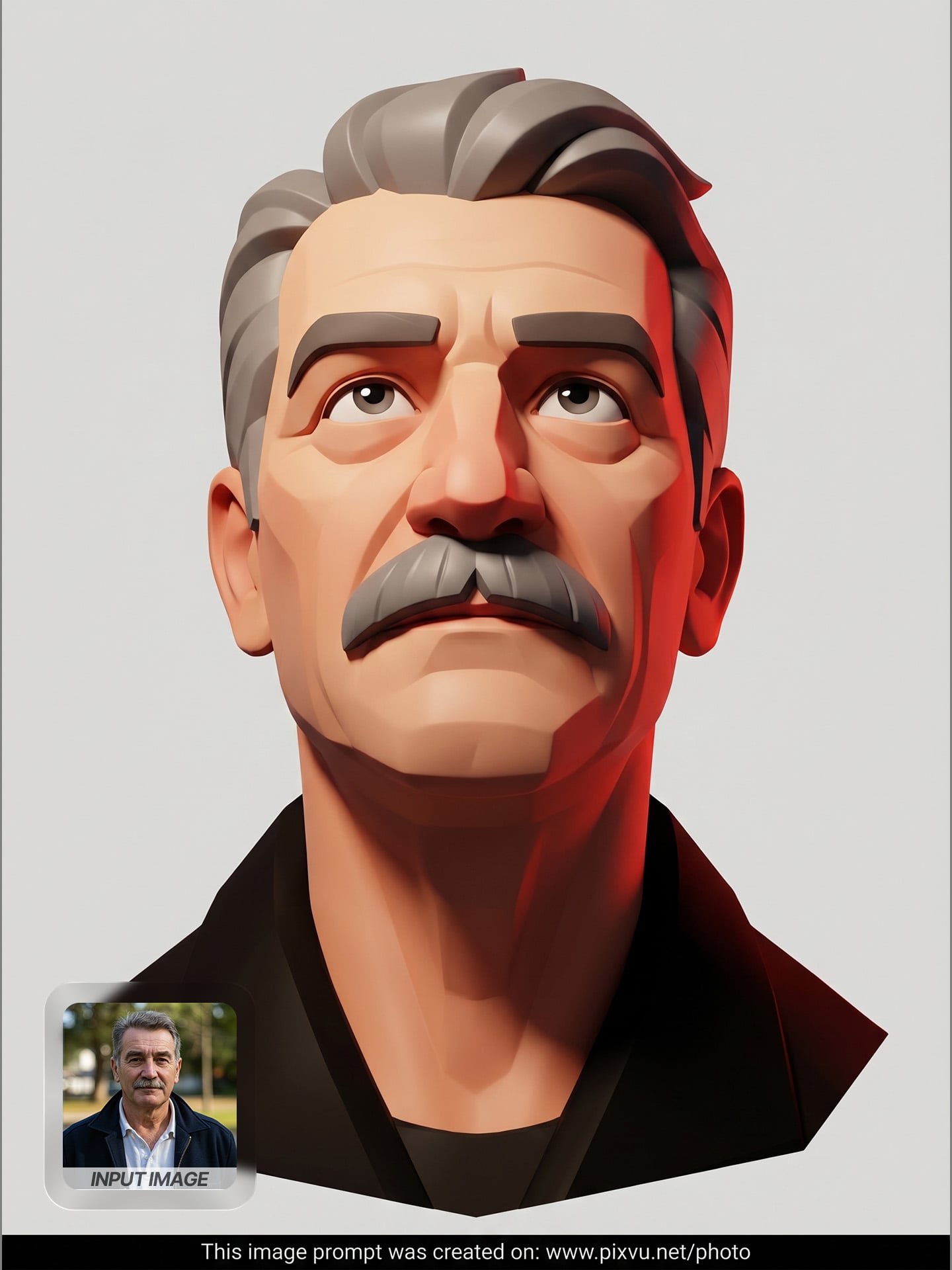 Sculpted 3D Character Bust Prompt For Gemini AI