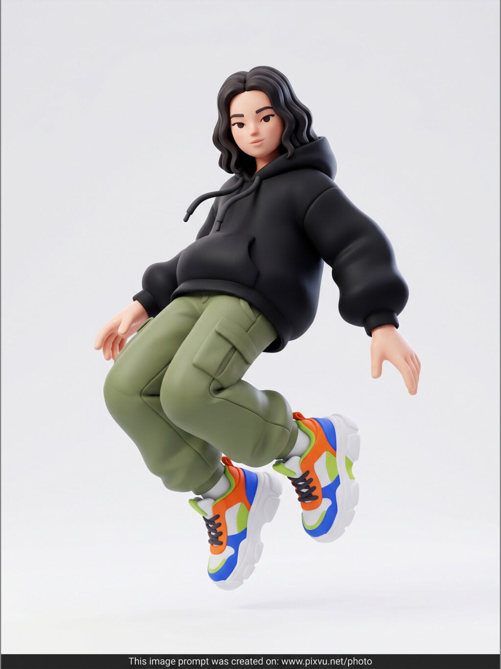 Streetwear 3D Cartoon Character Figure AI Prompt