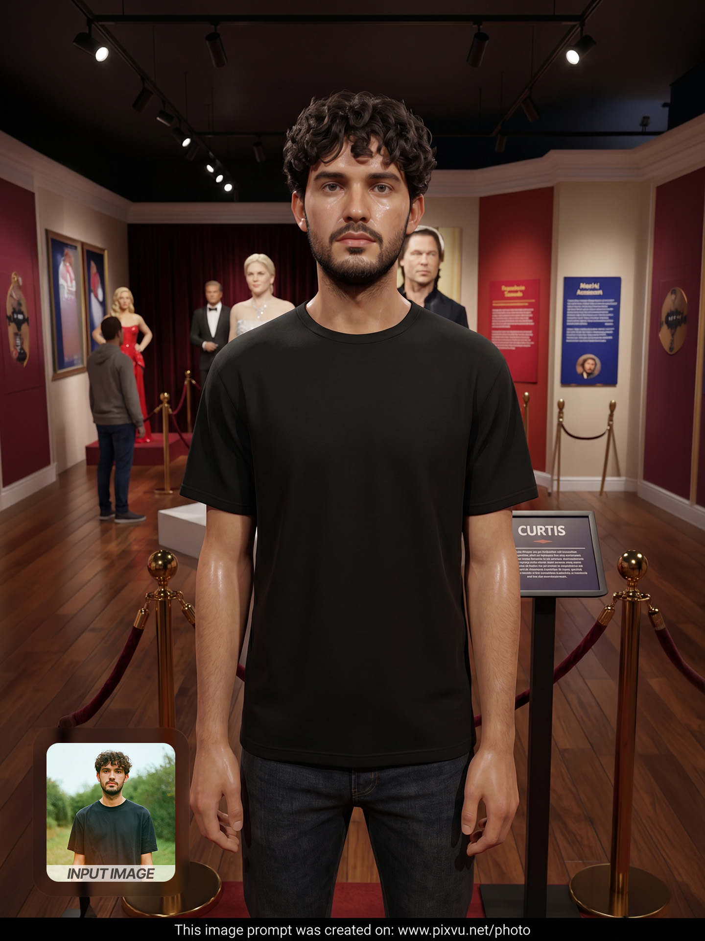 Madame Tussauds Style Museum Wax Figure AI Prompt