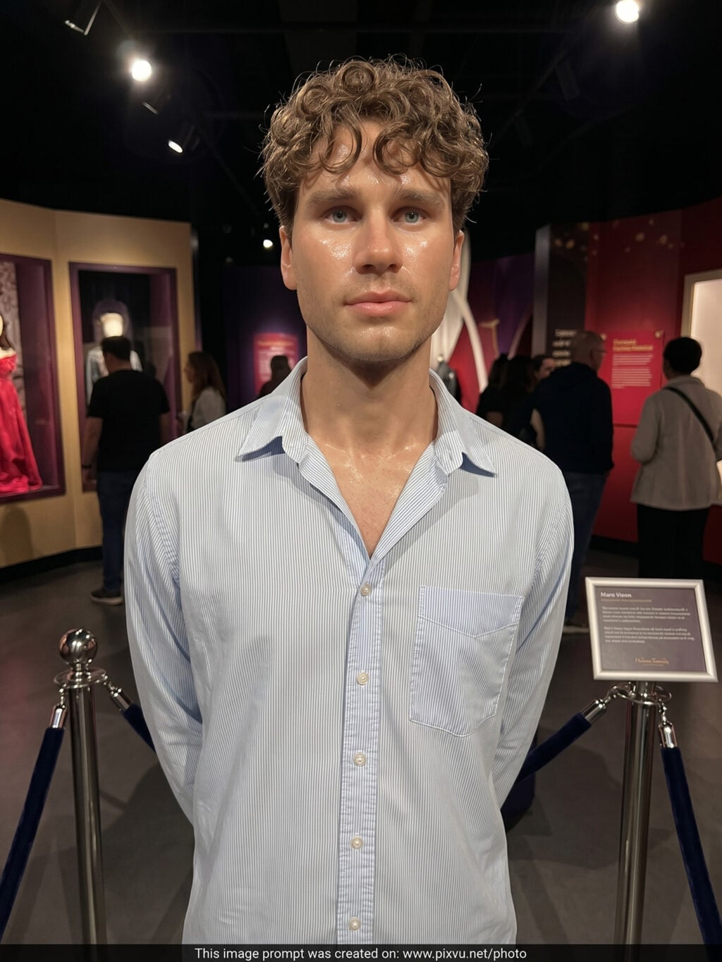 Madame Tussauds Style Museum Wax Figure AI Prompt