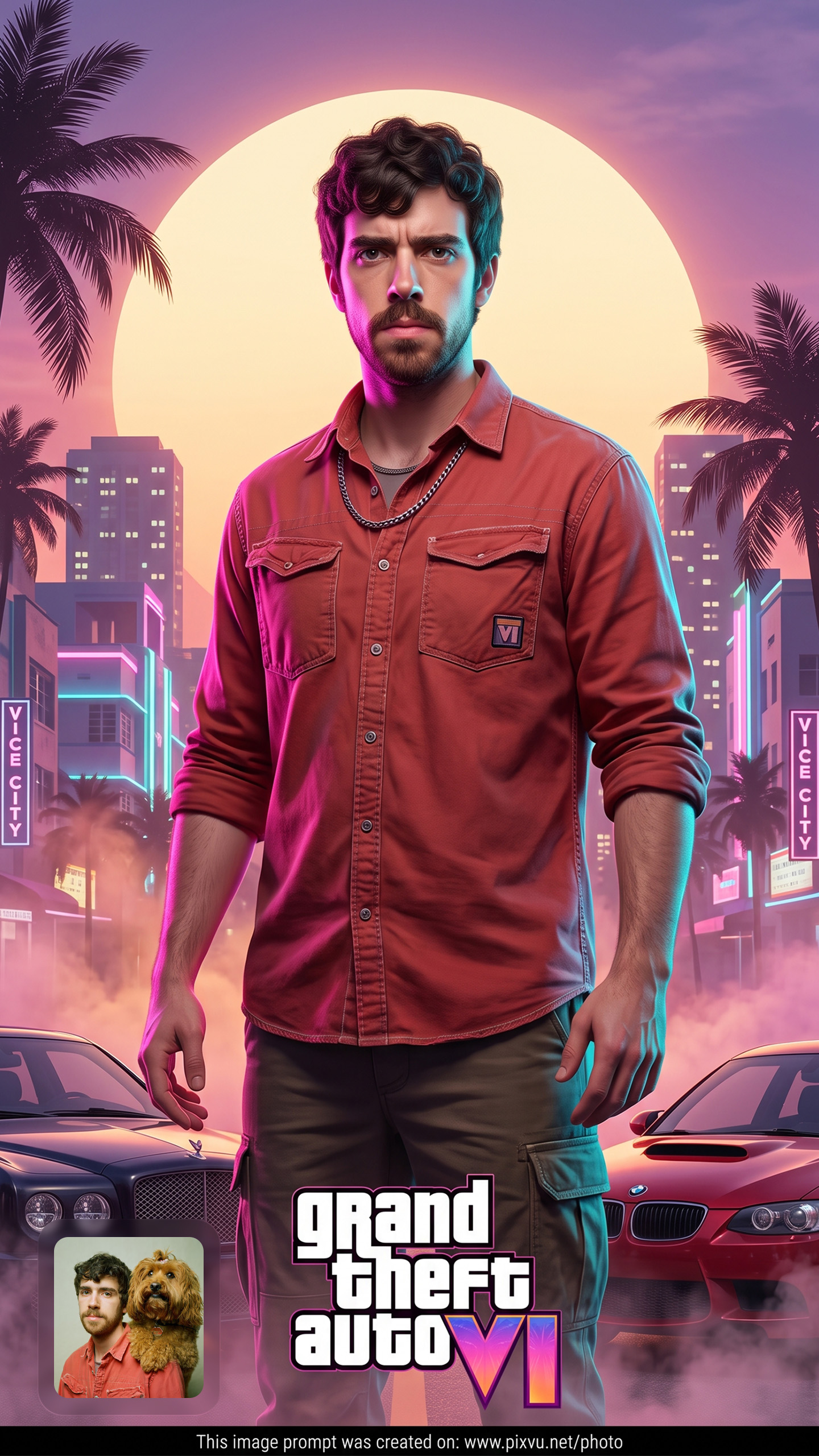 Cinematic GTA VI Hero Poster Gemini AI Prompt