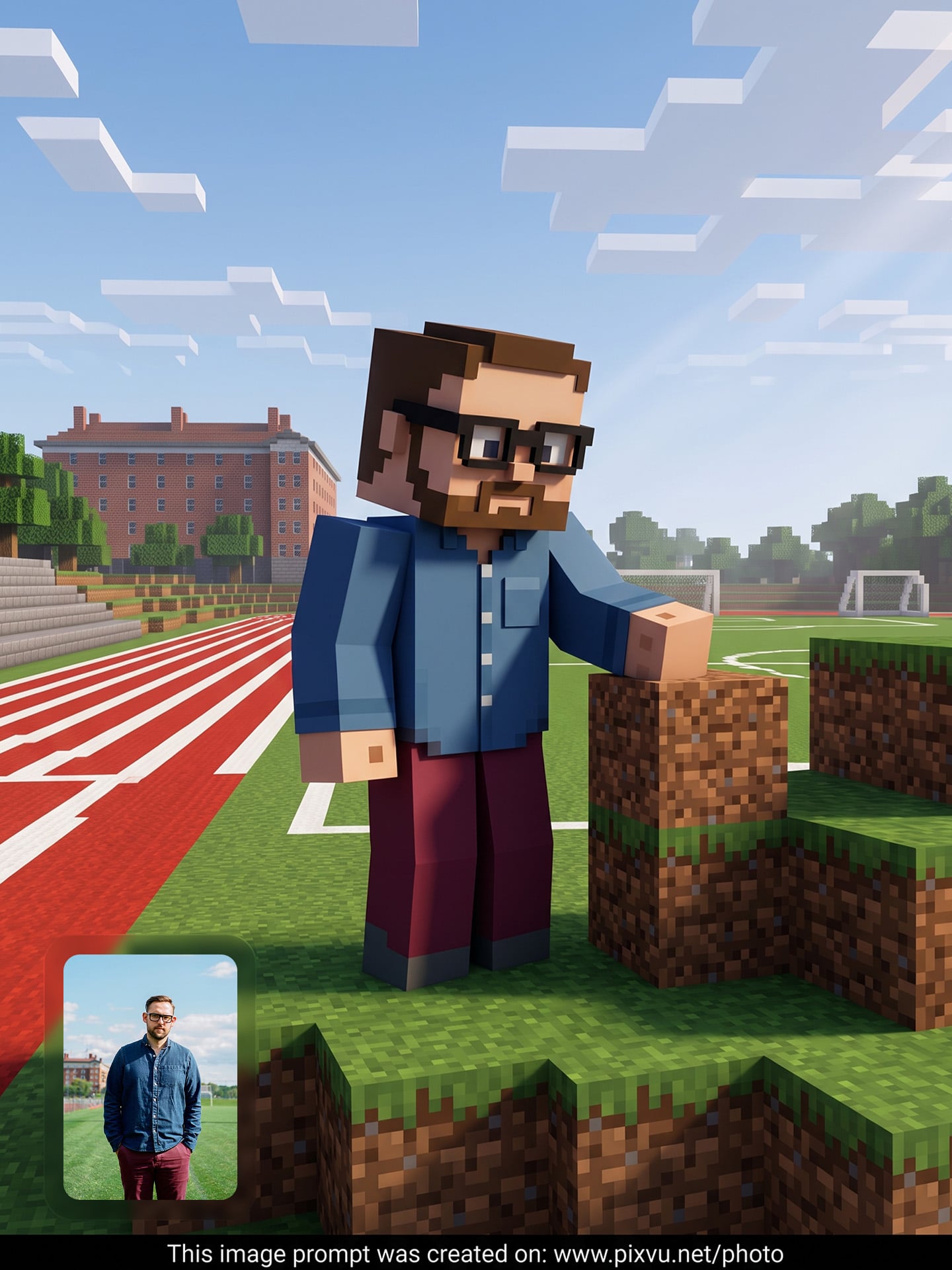 Cinematic Minecraft Character Scene AI Prompt For Gemini