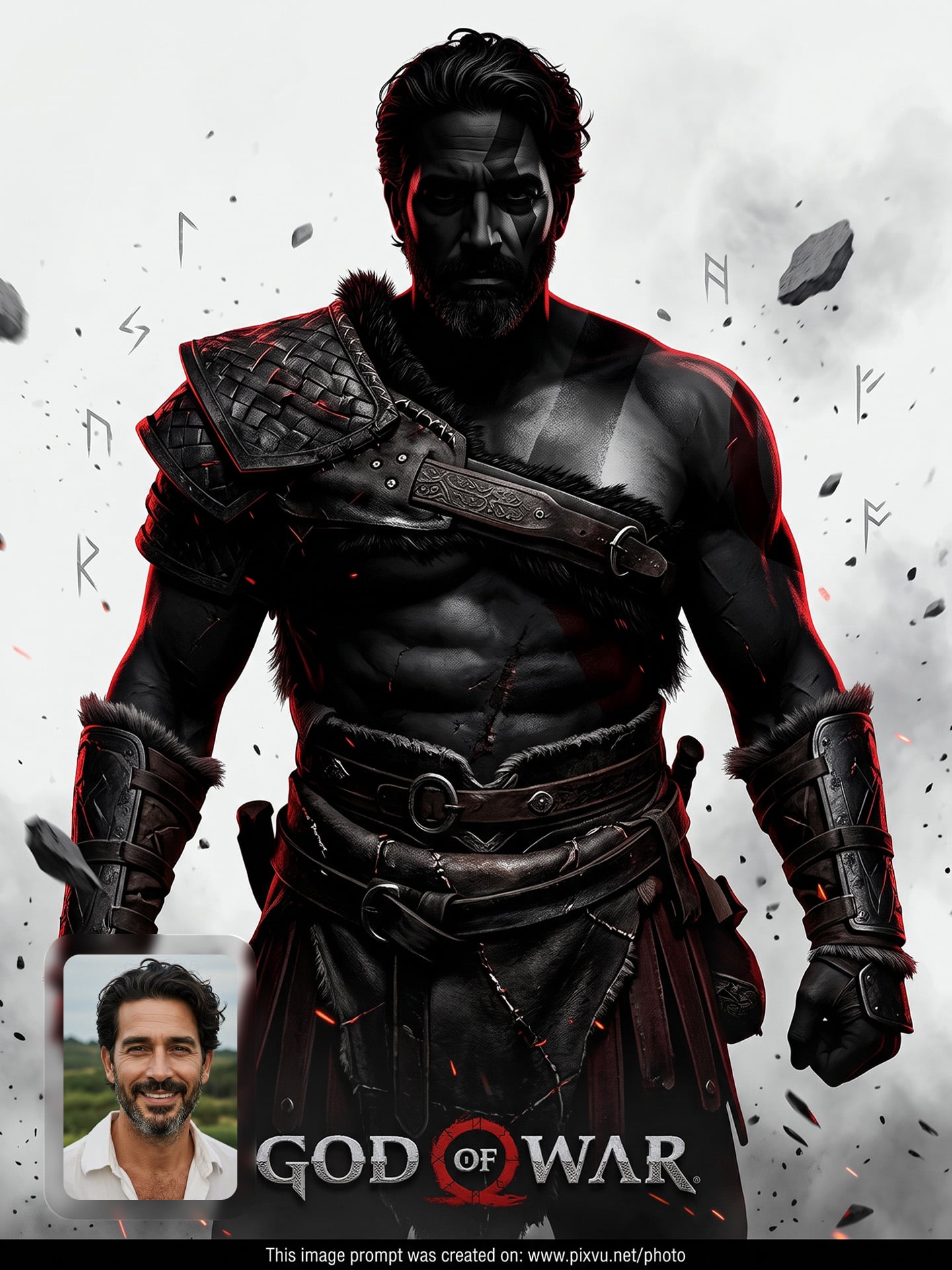 Dark God of War Poster Gemini AI Prompt