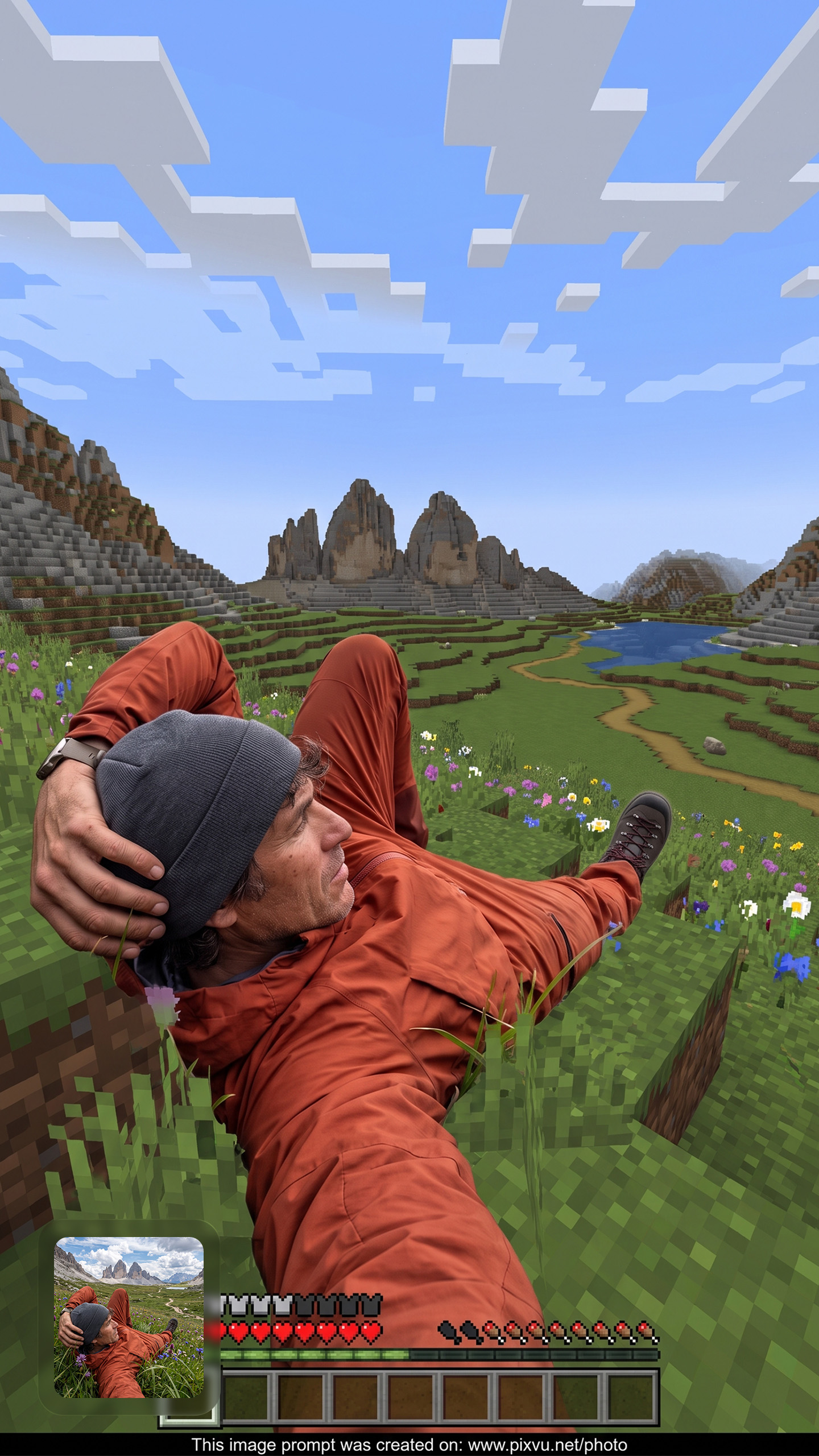 Mixed Style Minecraft Environment AI Prompt For Gemini