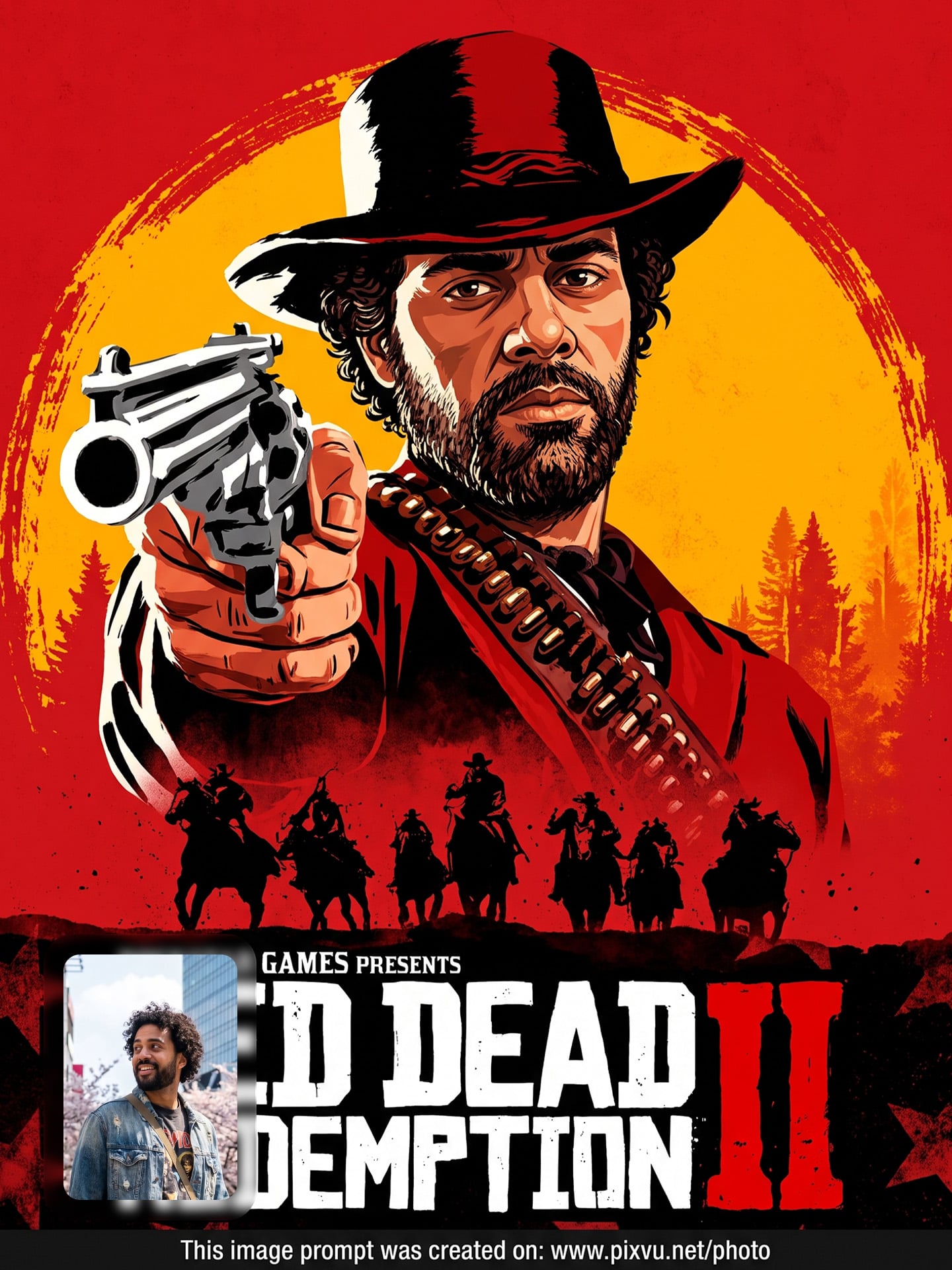 Official Red Dead Redemption Poster Gemini AI Prompt